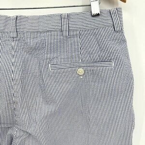 Brooks Brother 346 Seersucker Chino Shorts Mens Size 35 Striped Blue Preppy‎